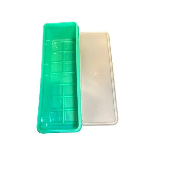 VTG Tupperware #892 Jadeite Green Vegetable Celery Keeper Container w/Lid - Picture 1 of 4